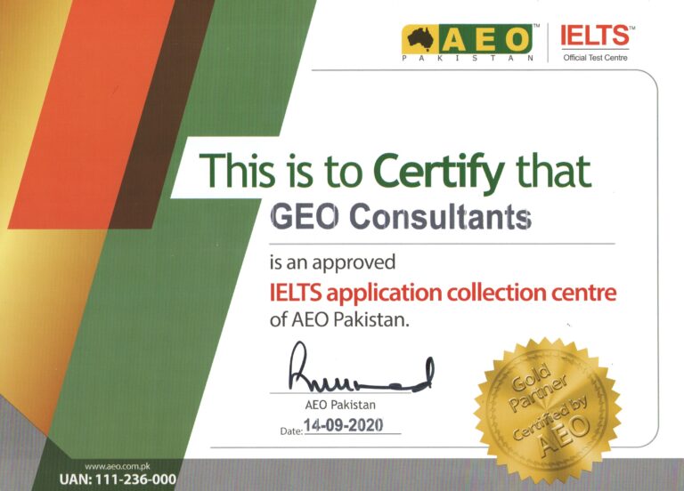 GEO Consultants Certificate AEO Pakistan