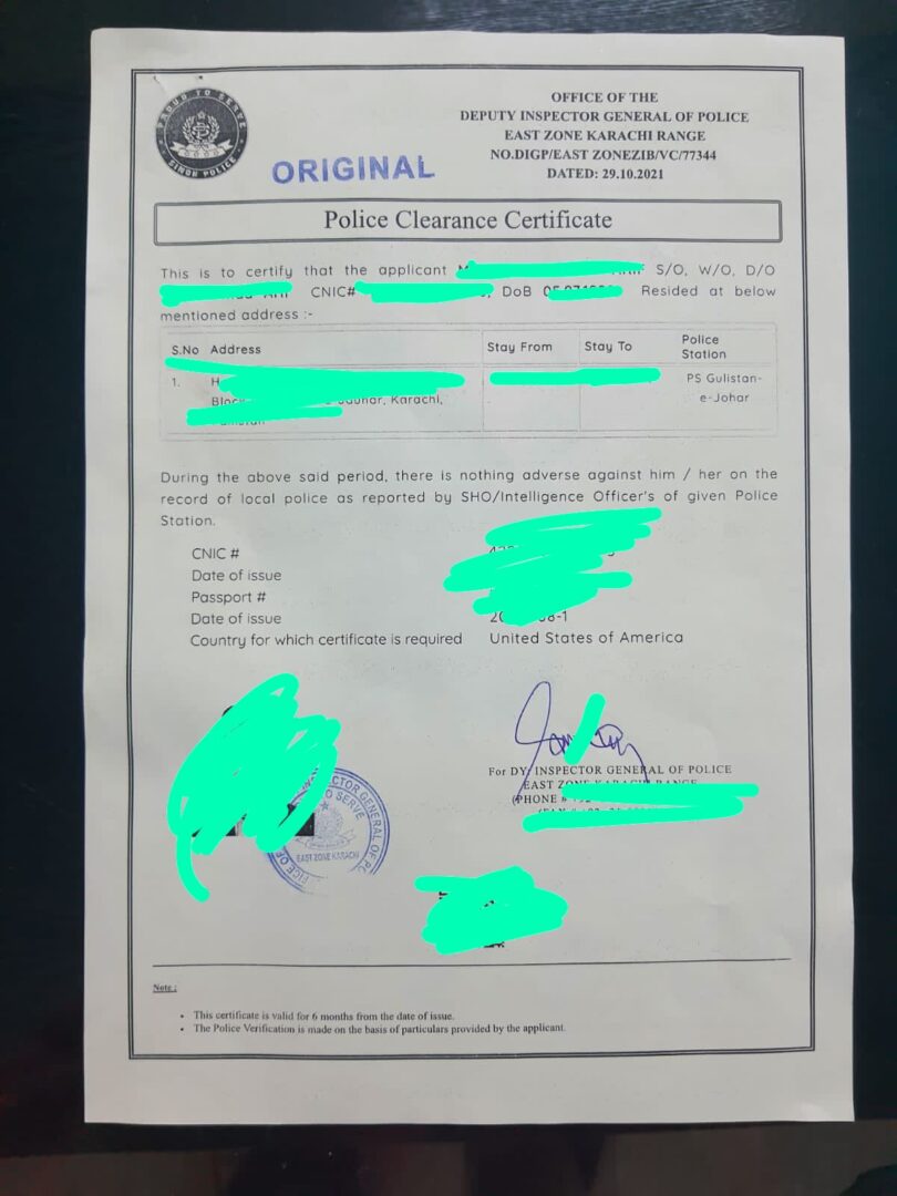 Sindh police character certificate karachi apply online geo migration
